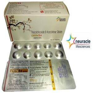 Aceclofenac 100 mg + Thiocolchicoside 4 mg tab