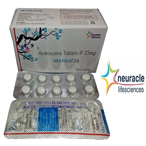 Hydroxyzine Hydrochloride Tablets USP, 25 mg tab